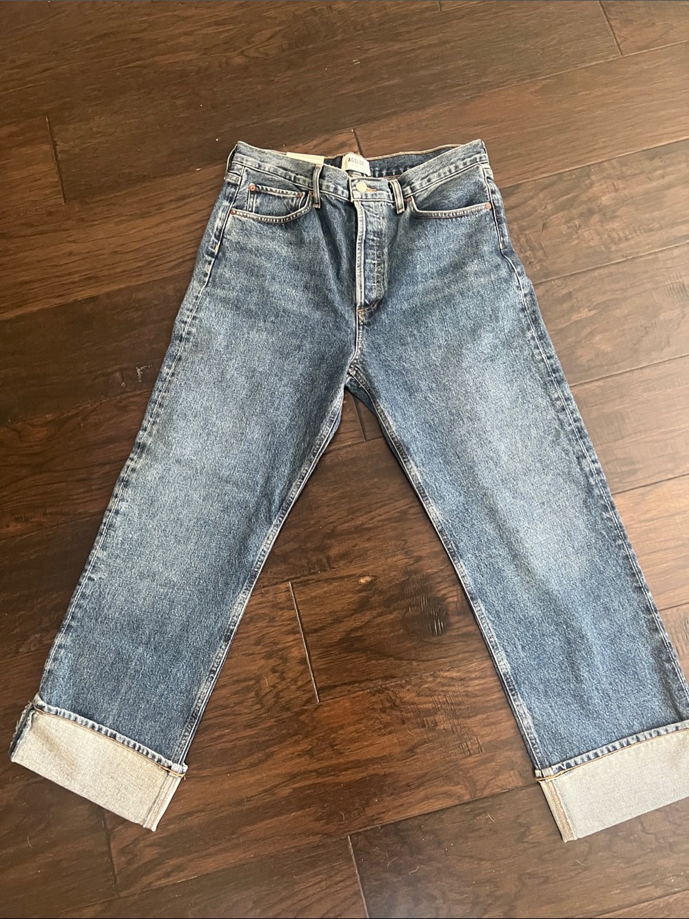 Agolde Women's Light Blue Straight Leg Jeans